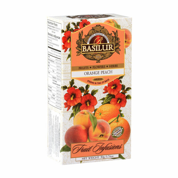 BASILUR Fruit Orange Peach ovocný čaj 25 sáčků porovnat ceny