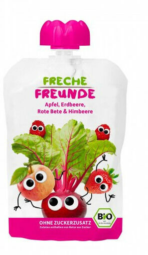 Freche Freunde BIO Kapsička jablko, červená řepa, jahoda a malina 100g porovnat ceny