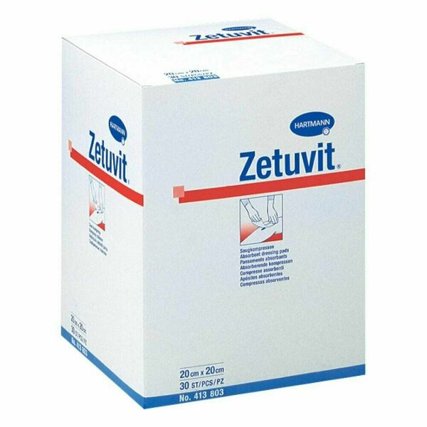 KOMPRES ZETUVIT nesterilní 20x20 cm/30 ks porovnat ceny