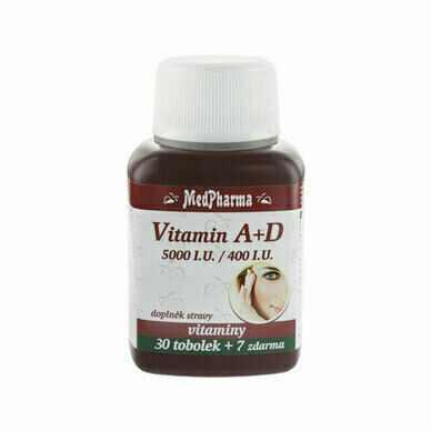 MedPharma Vitamín A+D (5000 I.U./ 400 I.U.) 37 tobolek porovnat ceny