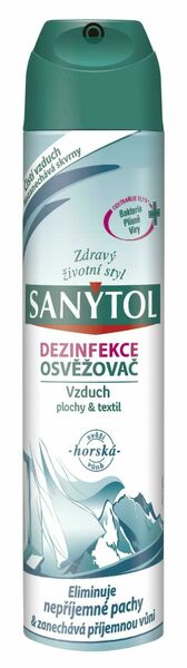 Sanytol Dezinfekční osvěžovač vzduchu, povrchů a textilií s vůní hor 300ml porovnat ceny