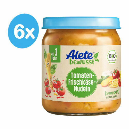 Alete BIO Příkrm zelenina s rajčaty, těstovinami a sýrem 12m+ 6x250 g porovnat ceny