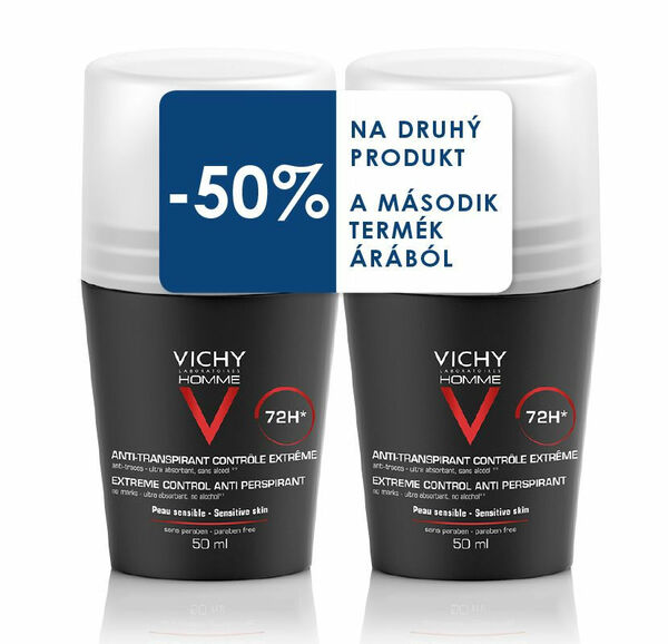 Vichy Homme Deo Roll-on DUOPACK 2x50 ml porovnat ceny