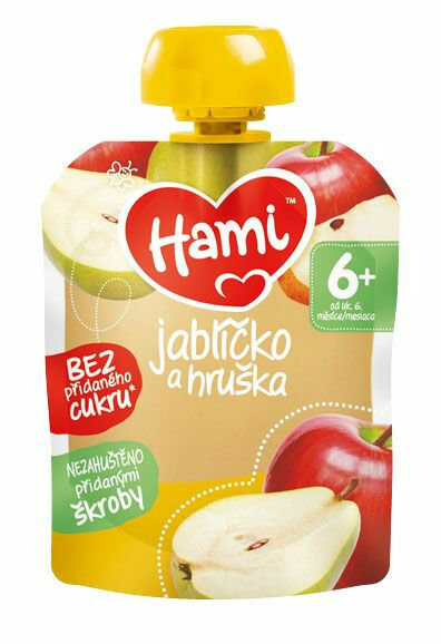 Hami Ovocná kapsička jablko a hruška 6x90 g porovnat ceny