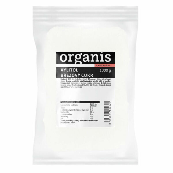ORGANIS Xylitol cukr z břízy 1000 g porovnat ceny