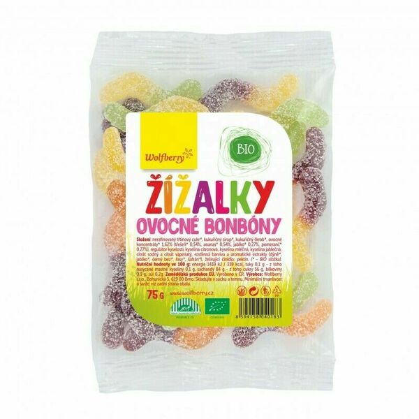 Wolfberry Žížalky Bio ovocné bonbóny 75g porovnat ceny