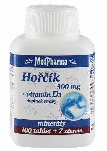 MedPharma Hořčík 300mg + Vitamin D3 107 tablet porovnat ceny