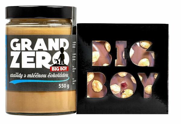 BIG BOY Grand zero mléčná čokoláda 550g + Mléčná čokoláda s lískovými ořechy 100g porovnat ceny