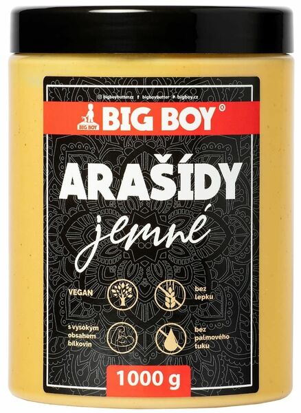 BIG BOY Arašídový krém jemný 1000g porovnat ceny