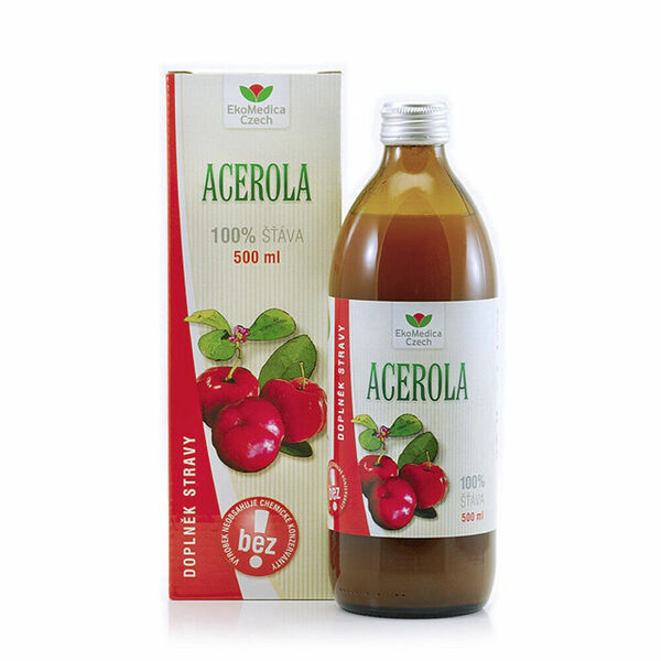 EKOMEDICA Acerola 100% šťáva 500 ml porovnat ceny