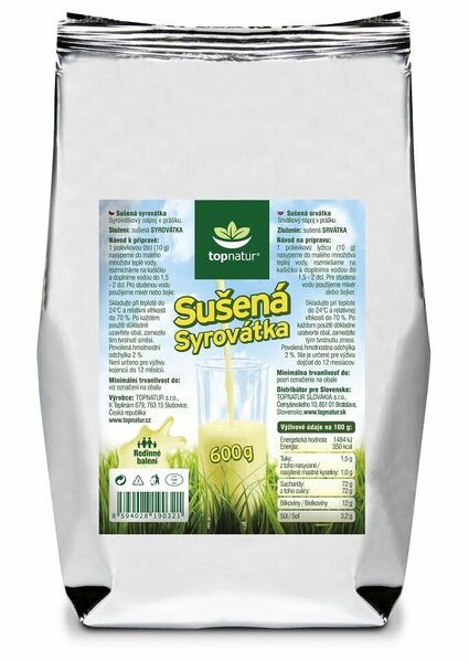 Topnatur Syrovátka sušená sáček 600g porovnat ceny