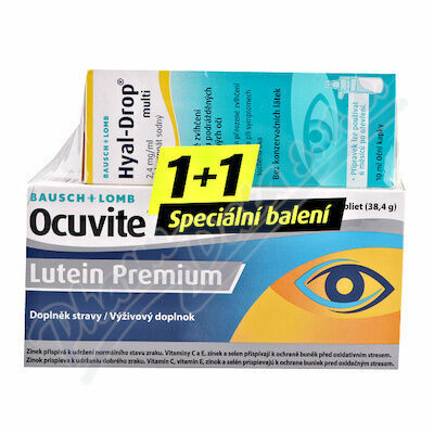 Ocuvite Lutein premium tbl.60+Hyal Drop multi 10ml porovnat ceny