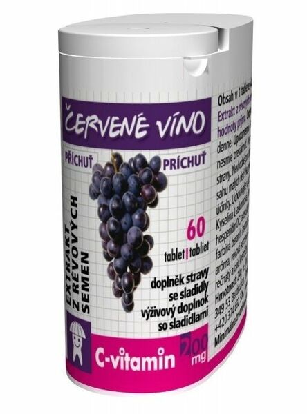 Rapeto C-Vitamin 200mg - Červené víno se sukralózou 60 tablet porovnat ceny
