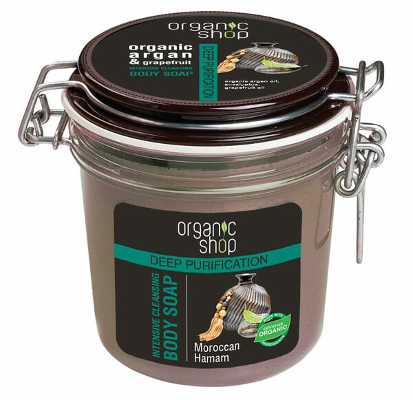 Organic Shop Čisticí černé tělové mýdlo Marocký hammam 350ml porovnat ceny