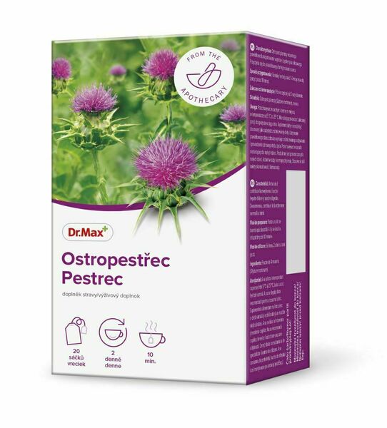 Dr.Max Ostropestřec bylinný čaj 20x1,5 g porovnat ceny