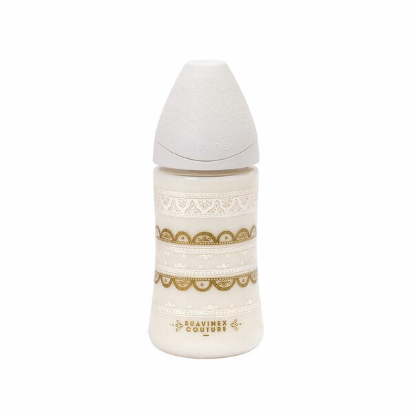 SUAVINEX Láhev PREMIUM COUTURE 2018 270 ml silikon - Bílá porovnat ceny