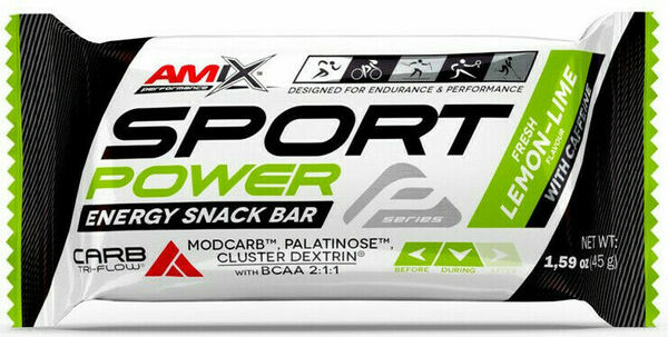 AMIX, Sport Power Energy Snack Bar s kofeinem, Citrón-limetka, 45g porovnat ceny