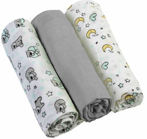 BabyOno  Pleny mušelínové - Super soft 3ks - Šedá porovnat ceny
