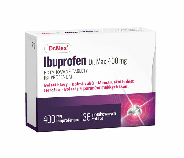 Dr.Max Ibuprofen 400 mg 36 potahovaných tablet porovnat ceny