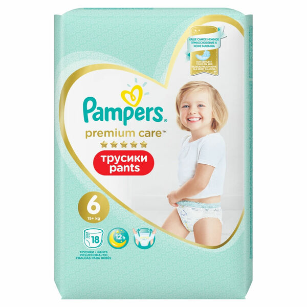 PAMPERS Premium Care Pants vel.6 Plenkové kalhotky 15+kg 18 ks porovnat ceny