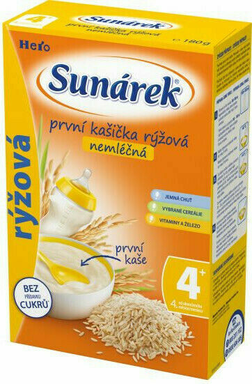 Sunárek První kašička rýžová nemléčná 180g porovnat ceny