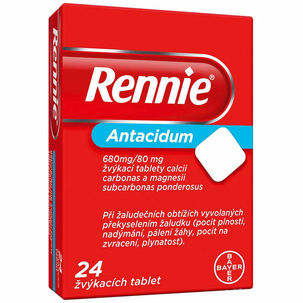 RENNIE Žvýkací tablety 24 tablet porovnat ceny