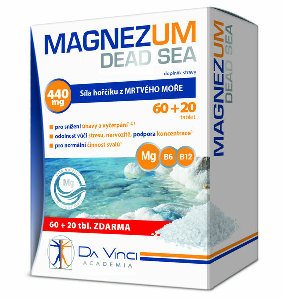 Magnezum Dead Sea Da Vinci Academia 80 tablet porovnat ceny