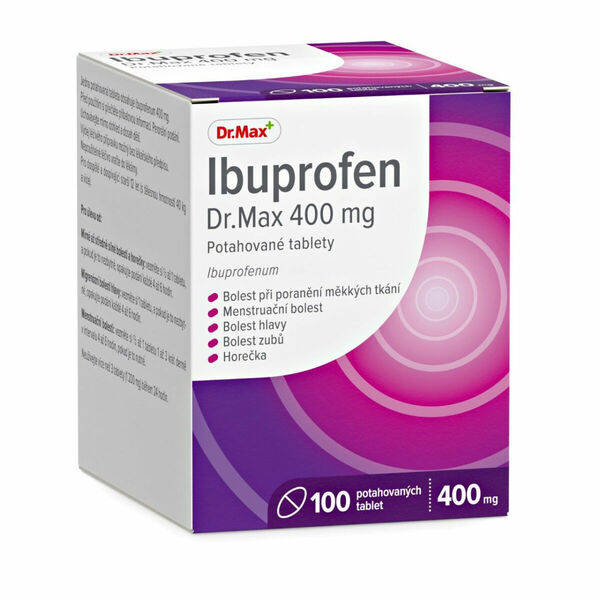 Dr.Max Ibuprofen 400 mg 100 potahovaných tablet porovnat ceny