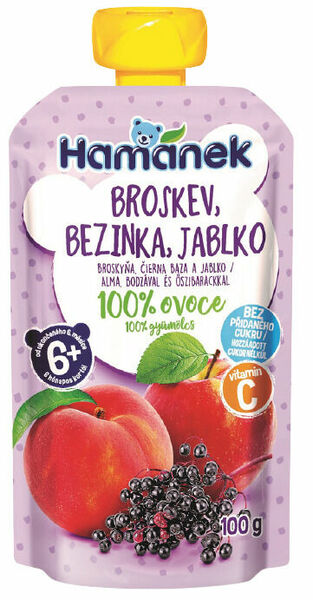 Hamánek Kapsička Broskev, bezinka, jablko 100g porovnat ceny