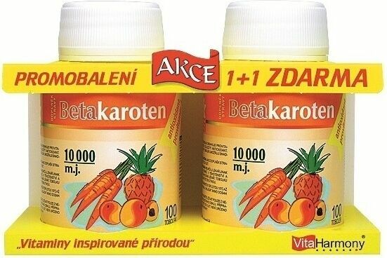 VitaHarmony Beta karoten 10000 Promobalení 100+100 tobolek porovnat ceny