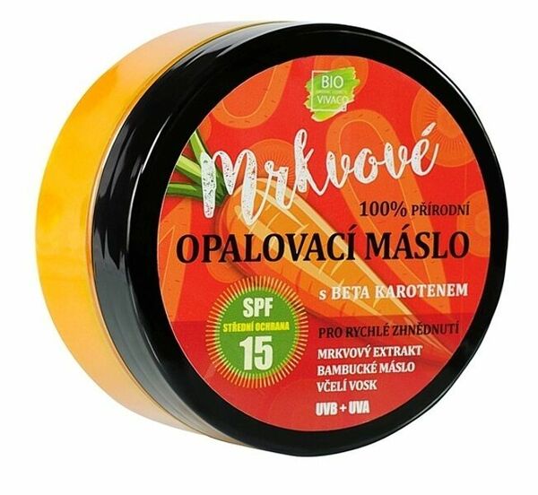 Vivaco Bio  BIO VIVACO Přírodní opalovací mrkvové máslo SPF15 150ml porovnat ceny