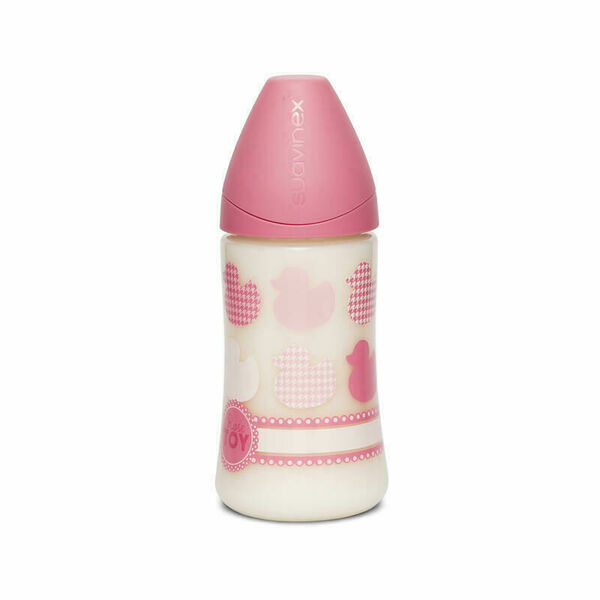 SUAVINEX Láhev TOYS Široké hrdlo 270 ml - Růžová kačenka porovnat ceny