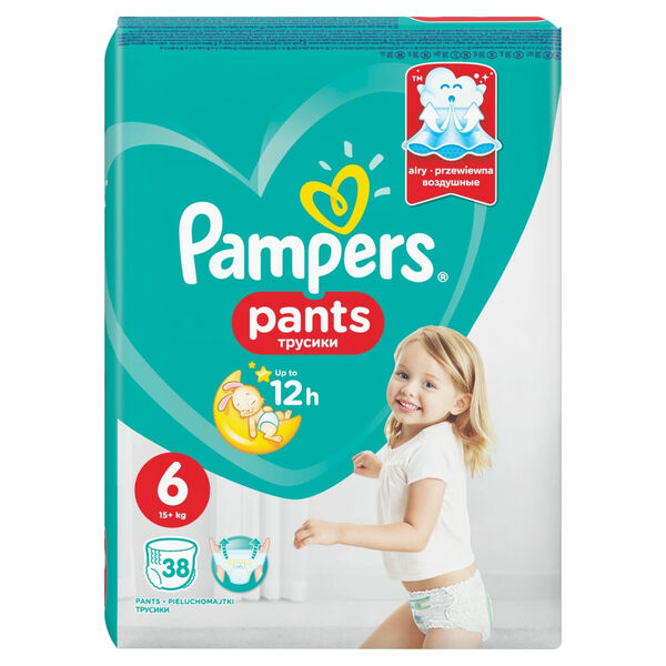 PAMPERS Pants vel.6 VPP 15+kg Kalhotkové plenky 38 ks porovnat ceny