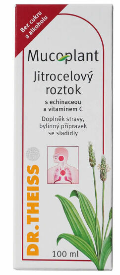Mucoplant Jitrocelový sirup bez cukru + Echinacea a Vitamín C 100ml porovnat ceny