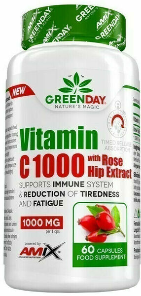 Amix Vitamin C 1000 s extraktem z šípků 60 kapslí porovnat ceny