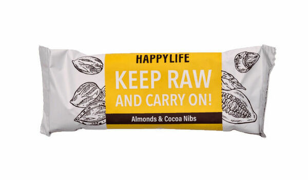 HAPPYBAR - mandlová tyčinka s kakaovými boby bio & raw 50g porovnat ceny