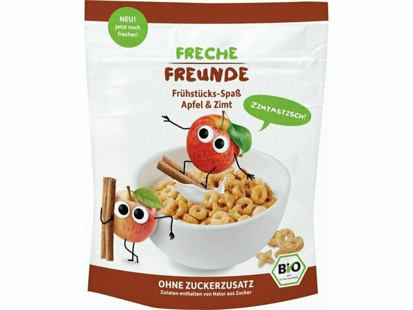 Freche Freunde  BIO Cereálie - křupavé piškvorky - Jablko a skořice 125g porovnat ceny