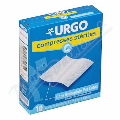 URGO Sterilní komprese bavlněné 7.5x7.5cm, 10sáčků á 2ks porovnat ceny