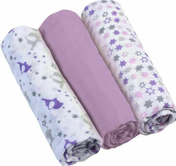 BabyOno  Pleny mušelínové - Super soft 3ks - Fialové porovnat ceny