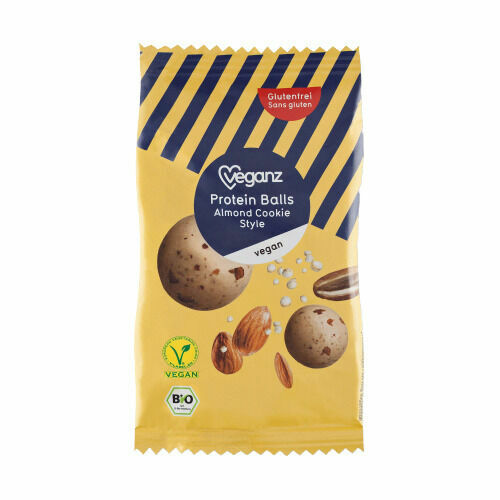 Veganz proteinové kuličky mandlové Bio 50g porovnat ceny