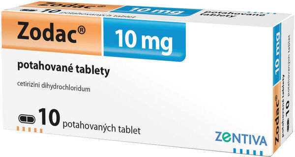Zodac 10mg 10 potahovaných tablet porovnat ceny