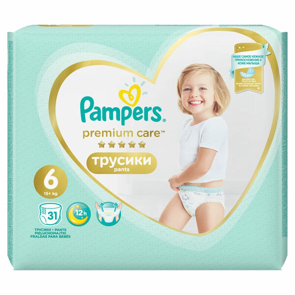 PAMPERS Premium Care Pants vel.6 Plenkové kalhotky 15+kg 31 ks porovnat ceny