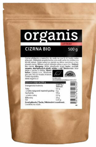 Organis Cizrna BIO 500g porovnat ceny