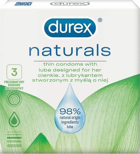 Durex Naturals Kondomy 3ks porovnat ceny
