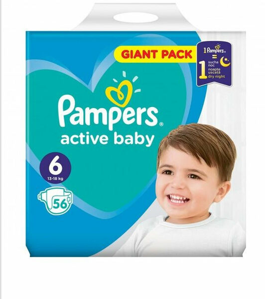 Pampers Active Baby vel. 6 Extra Large dětské pleny 56 ks porovnat ceny