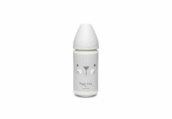 Suavinex Hygge Láhev sklo 240 ml 3P vousky - šedá porovnat ceny