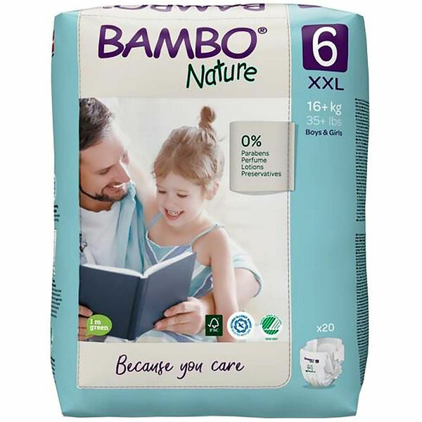 BAMBO Nature 6 Dětské plenkové kalhotky 16+ kg 20 ks porovnat ceny