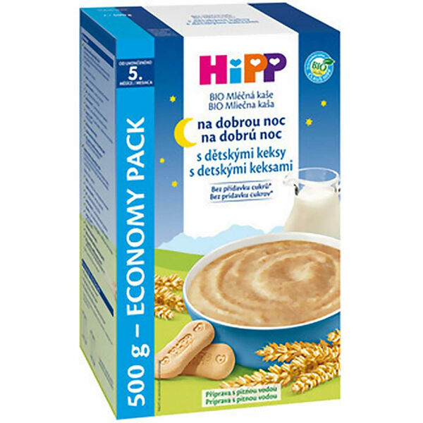 HIPP Kaše na dobrou noc BIO s dětskými keksy 450 g porovnat ceny