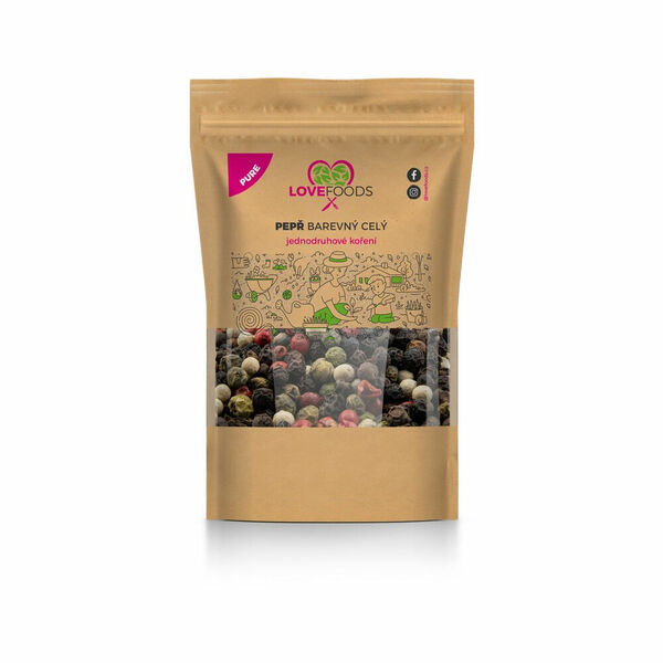 LOVEFOODS Pepř barevný celý 120 g porovnat ceny