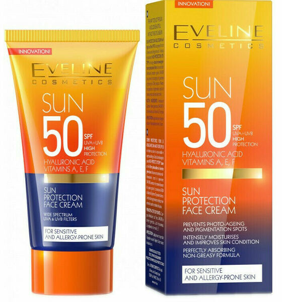Eveline Cosmetics  Eveline SunCare opalovací krém na obličej SPF 50 50ml porovnat ceny